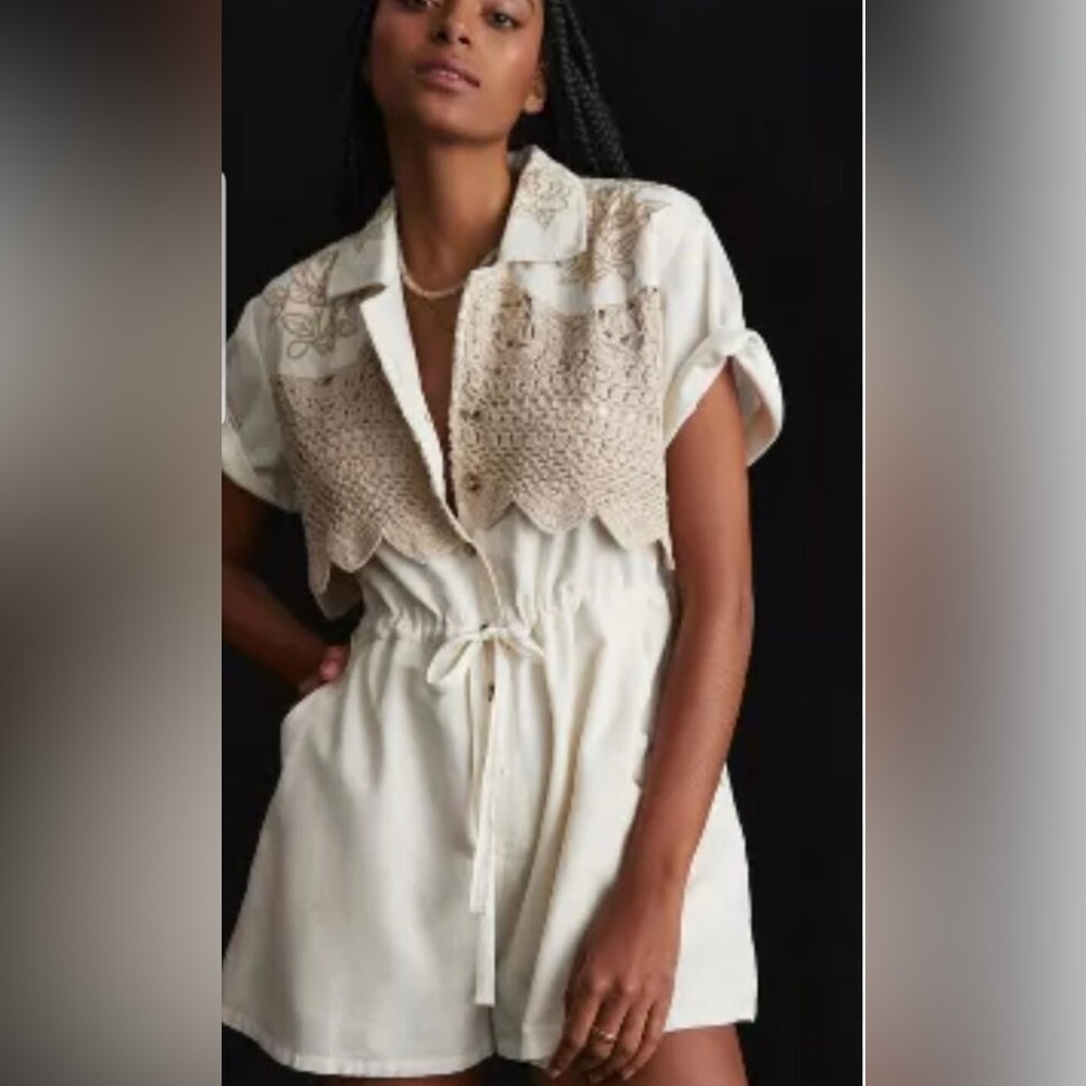 Crochet Anthropologie Romper